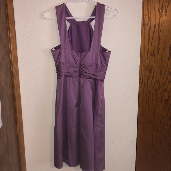 David’s Bridal lavender purple halter bridesmaid dress - Picture 3 of 6